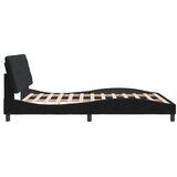  Okvir kreveta s LED-om bez madraca crni 160 x 200 cm baršunasti | shoptok.hr