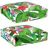  Pallet Cushions za sedež 2 kosa Tropska džungla 40x40x8 cm Oxford tkanina, (22090445) | Shoptok.si