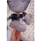 Boto Children's Boots Trapper Boots Warmed With Fur Grey Tesoro Cijene