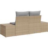  Vrtni kauč s jastukom s pohranom Bež 184 x 62 x 69 cm poliratan | shoptok.hr