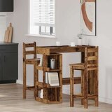  Barski stol sa policom za odlaganje Staro drvo 100x48x101 5 cm | shoptok.hr