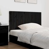  Uzglavlje za krevet Crno 127,5x3x60 cm od masivne borovine | Eponuda.com