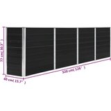vidaXL Povišena vrtna gredica 320x40x77 cm pocinčani čelik antracit | shoptok.hr