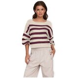 Only Aya Life Knit - Birch/Mauve Wine Bordo u