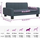  Krevet za pse tamnosivi 70 x 45 x 30 cm od tkanine | shoptok.hr