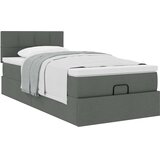 vidaXL otomanski okvir kreveta s madraca tamnosivi 100x200cm tkanine | shoptok.hr