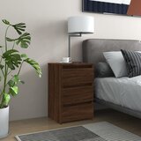 The Living Store Nočna omarica rjavi hrast 40x35x62,5 cm konstruiran les - Nočna Omarica, (21433850) | Shoptok.si
