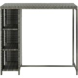  Barski stol sa stalkom za pohranu sivi 120x60x110 cm poliratan | Eponuda.ba