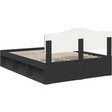  Konstrukcija postelje Črna 140 x 200 cm Masivno borovo les, (5000102448) | Shoptok.si