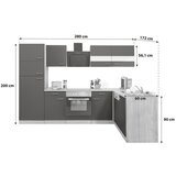 RESPEKTA Kotna Kuhinja Brez Aparatov Oliver, 280cm | Shoptok.si