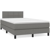 vidaXL Krevet box spring s madracem tamnosivi 120 x 190 cm tkanina Cijene