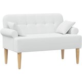  Ljubavni kauč s gumbima Bijela 120 x 65 x 79 cm Tkanina | Eponuda.com