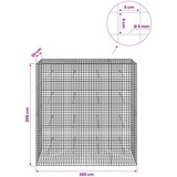  Gabion s 5 mm žicom i mrežom 5x5 cm 200x30x200 cm | shoptok.hr