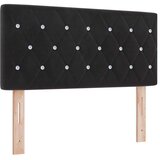  Krevet od pjene s madracem i LED-om Crna 120 x 200 cm Baršun - Crna 120 x 200 cm Kristal s dugmadima | shoptok.hr