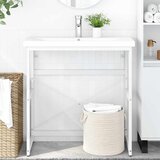  Okvir za kupaonski umivaonik bijeli 79 x 38 x 83 cm željezni | shoptok.hr