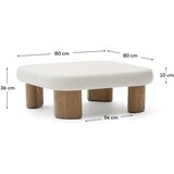 Kave Home Vrtni stolić za kavu s betonskom pločom stola 80x80 cm Labra – | shoptok.hr