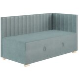Ghado Plavi kutni dječji krevet s prostorom za odlaganje s madracem 90x200 cm Snugi - | shoptok.hr