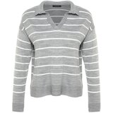 Trendyol Sweater - Gray - Regular fit Cene