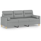  The Living Store Kavč trosed z blazinami svetlo siv 180 cm blago - Trosed, (21494293) | Shoptok.si