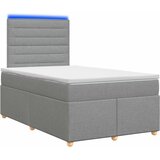  Boxspring krevet s madracem Svjetlosiva 120 x 190 cm Tkanina | shoptok.hr