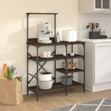  Pekarski stalak smeđe boje hrasta 90x40x132 cm od drva i metala | shoptok.hr