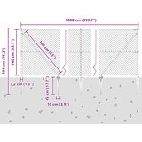  Zavareno žičano ograđivanje s bodljama 10 x 1,4 m Srebrna Mreža | shoptok.hr
