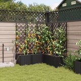 vidaXL vrtni sadilnik Črn Plastika 120 x 120 x 142 cm Dekorativni vložki Cene