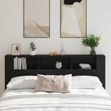  Glava kreveta s ormarićem Crni hrast 200 x 18,5 x 102,5 cm | Eponuda.com