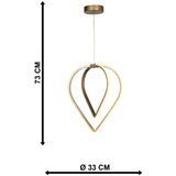 Squid Lighting Metalna LED viseća svjetiljka u brončanoj boji ø 33 cm Pars – | shoptok.hr