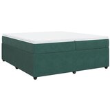 vidaXL Box spring postelja z vzmetnico temno zelena 200x200 cm žamet, (21305656) Cene