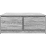 vidaXL Kavna mizica s predali siva sonoma 100x100x40 cm | Shoptok.si