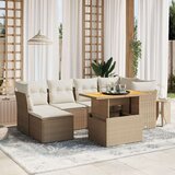 vidaXL 7-dijelni set vrtnih sofa od poliratana s jastucima bež | shoptok.hr