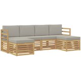  Setovi sofa 6 pcs Bijela i svjetlosiva 245 x 122,5 x 73 cm | shoptok.hr