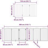 vidaXL Vrata za pse s vratašcima 9 panela sklopiva 450 cm drvo topole | shoptok.hr
