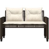  4-dijelni set vrtnih sofa s jastucima smeđi poliratan i staklo | shoptok.hr