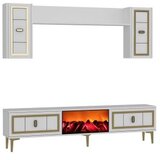Hanah home tv polica orion fireplace white gold | Eponuda.com