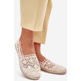 Boto Lace Women's Beige Espadrilles Adelira | shoptok.hr