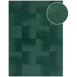 Flair Rugs Modrozelena ročno tkana volnena preproga 200x290 cm Demi Check Ombre –