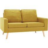 vidaXL Kavč dvosed rumeno blago | Shoptok.si