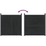 PANEL za ogradu sivi 526 x 186 cm WPC | Shoptok.si