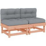 The Living Store Sredinski kavč z blazinami 2 kosa trdna douglas jelka - Sredinski Kavč, (21494412) | Shoptok.si
