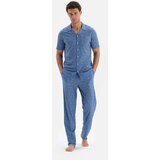 Dagi Pajama Set - Blue - Graphic Cene
