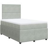 Box spring krevet s madracem svjetlosivi 120x200 cm baršunasti | shoptok.hr