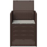  Vrtne stolice za blagovanje 2 pcs Smeđa i svjetlosiva PP | shoptok.hr