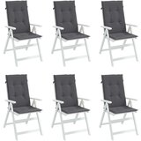  Jastuci za vrtne stolice 6 kom antracit 120x50x3 cm od tkanine | shoptok.hr