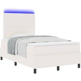  LED Box Spring Krevet s uzglavljem Krema i bijela 120 x 200 cm | shoptok.hr