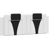 vidaXL Postelja z vzmetnico bela in črna 140x200 cm umetno usnje, (21111631) | Shoptok.si