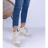 Gemre White women's sneakers with thick laces Gralina | Shoptok.si