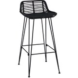  Barski stol 2 pcs Crna 44 x 46 x 91 cm Ratan i Čelik | shoptok.hr