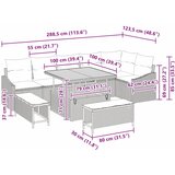  Sjedeća garnitura za vrt 9 kom. 7-Broj sjedala Crna Poli ratan 100 x 100 x 71 cm | shoptok.hr